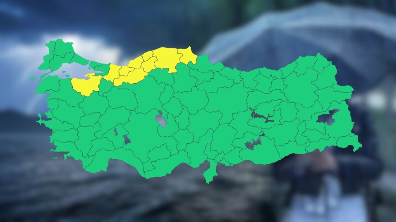 Kastamonu, Karabük, Sinop ve birçok il için ‘sarı’ uyarı: Kuvvetli yağışa yolda