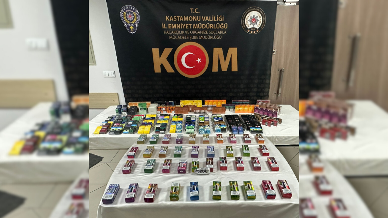 Kastamonu'da çok sayıda kaçak sigara ele geçirildi!