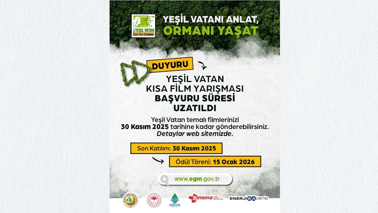 Yeşil Vatan Kısa Film Yarışması başvuru süresi uzatıldı