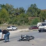 Kastamonu karayolunda otomobille motosiklet çarpıştı