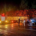 Hanönü sınırında gece yarısı korkutan tır yangını