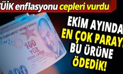 Ekim ayında en çok bu ürüne para ödedik!