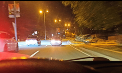 Kastamonu'da Trafikte Tehlikeli Görüntü! Şeridi kapattılar!