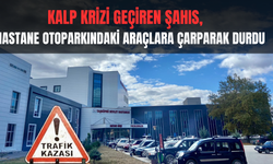 Kalp Krizi Geçiren Şahıs, Hastane Otoparkındaki araçlara Çarparak durdu 