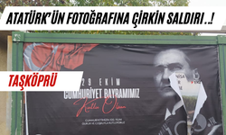 Atatürk’ün fotoğrafına çirkin saldırı..!