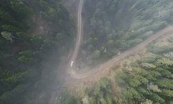 Kastamonu'da sisle buluşan manzara dron ile görüntülendi!