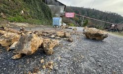 Düzce'de heyelan nedeniyle iki köy arasında ulaşım sağlanamıyor