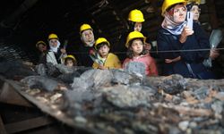 Zonguldak'ta madenci aileleri yer altındaki çalışma şartlarını eğitim ocağında gözlemledi