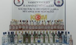 Samsun'da gümrük kaçağı içki operasyonu