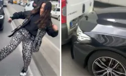 Bu kez bir kadın trafikte terör estirdi!