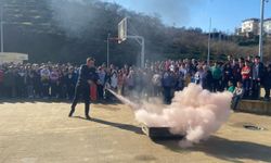 Espiye'de okullarda yangın ve bina tahliye tatbikatı yapıldı