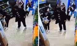 Sapık erkek, markette alışveriş yapan kadını taciz etti!