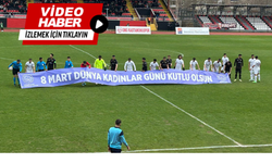 Kastamonuspor maçında 'kadına şiddete hayır' mesajı verildi!