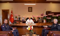 Taşköprü İlçe Jandarma Komutanı ve Emniyet Müdürü Başkan Arslan'ı Ziyaret Etti