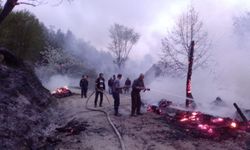 Kastamonu'da yangın: Alevlere teslim olan ahşap ev kül oldu!