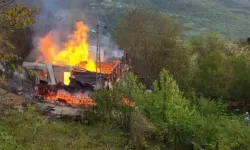 Kastamonu'daki feci yangında bir ev küle döndü!