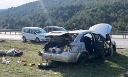 Kastamonu'da takla atan otomobildeki 2 kişi yaralandı