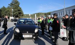 Çorum Valisi Dağlı, bayram nedeniyle yapılan trafik denetimine katıldı