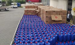 Samsun'da 36 bin 280 litre sahte bulaşık deterjanı ele geçirildi