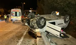 Otomobil devrildi: 1 kişi yaralandı!