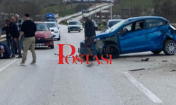 Kastamonu'da karşı şeride geçen araç, otomobile çarptı: 1 yaralı