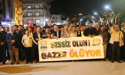 Giresun, Bayburt ve Trabzon'da İsrail'in Filistin'e yönelik saldırıları protesto edildi