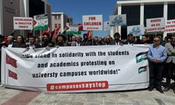 Sinop'ta üniversite öğrencileri İsrail'in Gazze'ye yönelik saldırılarını protesto etti
