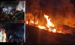 Kastamonu'da geceyi alevler aydınlattı! Sobadan çıkan yangın iki evi kül etti! (görüntülü haber)