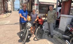 Fransız çift. 4 bin kilometre pedal çevirerek Kastamonu'ya ulaştı
