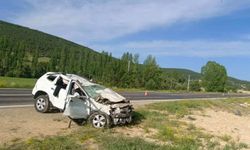 Gümüşhane'de otomobilin devrildiği kazada 5 kişi yaralandı