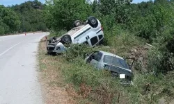Boyabat yolunda kaza: İki araç çarpıştı