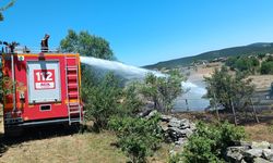 Taşköprü'de yangın çıktı! İtfaiye ekipleri Köçekli Köyü'nde