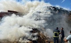 Bir yıllık emek kül oldu: Ilgaz'da yüzlerce saman balyası kül oldu