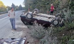 Kastamonu'da otomobil takla attı!