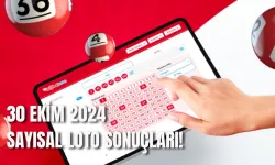 Çılgın Sayısal Loto Çekiliş Sonuçları 30 Ekim 2024: Çılgın Sayısal Loto Sonuçları ve Sorgulama Ekranı