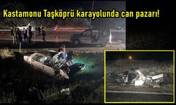 Taşköprü yolunda feci kaza: Yol savaş alanına döndü! Yaralılar var!