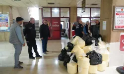 Kastamonu’da kaçak 750 kilogram burgulu peynir ile bin 150 kilogram tereyağı ele geçirildi