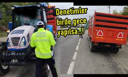 Taşköprü karayolunda hayalet traktör denetimi!