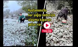 Kastamonu'da kar kalınlığı 30 santimetreye ulaştı! (görüntülü haber)