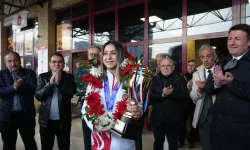 Avrupa şampiyonu Çığlıoğlu, Kastamonu'da coşkuyla karşılandı