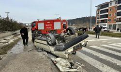 Kastamonu'da feci kaza: Otomobil ters döndü! Yaralılar var!