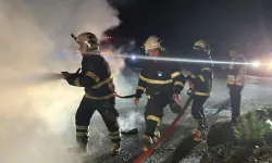 Kastamonu'da tırın dorsesinde korkutan yangın!