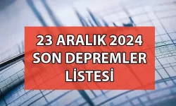 Son Dakika Depremleri: Bugün deprem oldu mu?23 Aralık 2024 Son Dakika AFAD ve Kandilli Rasathanesi Deprem Listesi