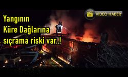 Kastamonu sınırında otel yanıyor: Yangının Küre Dağlarına sıçrama riski var!