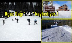 Kastamonu'da Ilgaz Dağı 'KAR' kaybediyor..!