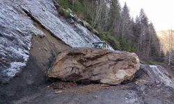 Kastamonu'da yola taş düştü!