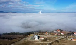 Kastamonu'da sis manzarası: Şehir havadan görüntülendi!