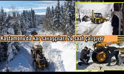 Kastamonu'da kar savaşçıları 24 saat çalışıyor