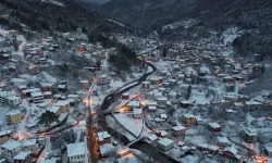 Kastamonu'da büyüleyici kar manzarası görüntülendi