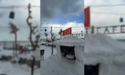 Kastamonu'da gençlerden kar eğlencesi: İglo yapıp çay içtiler!